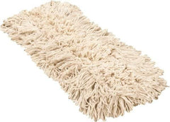 PRO-SOURCE - 18" Long x 3-1/2" Wide Yarn Blend Dust Mop Head - Snap-On, Blue, Looped Head, Launderable - Industrial Tool & Supply
