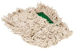 PRO-SOURCE - 24" Long x 3-1/2" Wide Yarn Blend Dust Mop Head - Snap-On, Green, Looped Head, Launderable - Industrial Tool & Supply