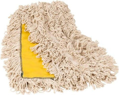 PRO-SOURCE - 48" Long x 3-1/2" Wide Yarn Blend Dust Mop Head - Snap-On, Yellow, Looped Head, Launderable - Industrial Tool & Supply