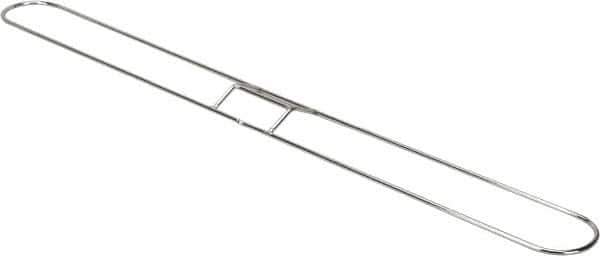 PRO-SOURCE - 36" Long x 3-1/4" Wide Chrome Plated Steel Dust Mop Frame - White, Clip-On - Industrial Tool & Supply