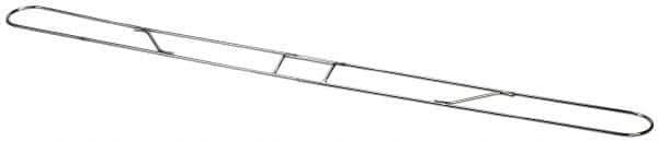 PRO-SOURCE - 48" Long x 3-1/4" Wide Chrome Plated Steel Dust Mop Frame - White, Clip-On - Industrial Tool & Supply
