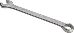 Stanley - 3/4" 12 Point Combination Wrench - 15° Head Angle, 9" OAL, Steel, Satin Finish - Industrial Tool & Supply