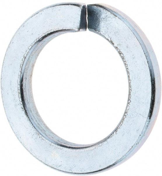 Value Collection - M22, 22.5mm ID, 35.9mm OD, 4mm Thick Split Lock Washer - Grade 8 Spring Steel, Zinc-Plated Finish, 22.5mm Min ID, 23.5mm Max ID - Industrial Tool & Supply