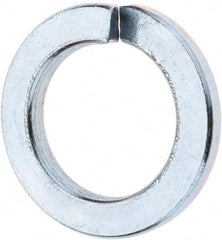 Value Collection - M22, 22.5mm ID, 35.9mm OD, 4mm Thick Split Lock Washer - Grade 8 Spring Steel, Zinc-Plated Finish, 22.5mm Min ID, 23.5mm Max ID - Industrial Tool & Supply