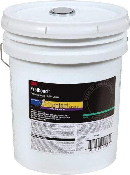 3M - 5 Gal Pail Green Contact Adhesive - Series 30NF, 4 hr Working Time - Industrial Tool & Supply