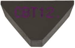 Kennametal - 3/8" Inscribed Circle, Triangle, CBT Chipbreaker for Indexables - 0.06" Thick, 0.159" Effective Width - Industrial Tool & Supply