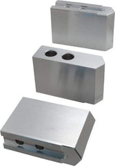 Masterman & Kovil - 10" Chuck Capacity, 1.5mm x 60° Serrated Attachment, Square Soft Lathe Chuck Jaw - 3 Jaws, Aluminum, 1.181" Btw Mount Hole Ctrs, 4.6mm Long x 1-1/2" Wide x 3" High, 0.63" Groove, 12mm Fastener - Industrial Tool & Supply