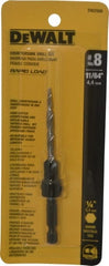 DeWALT - #8 Cutter Diam, 11/64" Drill Compatibility, Adjustable Depth Drill Countersink - Industrial Tool & Supply