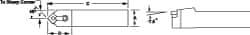 Dorian Tool - MSDN, Neutral Cut, 0° Lead Angle, 1-1/4" Shank Height x 1-1/4" Shank Width, Negative Rake Indexable Turning Toolholder - 6" OAL, SN..64. Insert Compatibility, Series Multi-Option - Industrial Tool & Supply