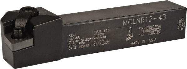 Dorian Tool - MCLN, Right Hand Cut, 5° Lead Angle, 3/4" Shank Height x 3/4" Shank Width, Negative Rake Indexable Turning Toolholder - 4-1/2" OAL, CN..43. Insert Compatibility, Series Multi-Option - Industrial Tool & Supply