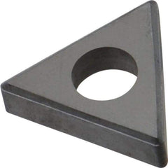 Made in USA - 1/2" Inscribed Circle, Triangle Shim for Indexables - Carbide, 3/16" Thick, ITSN Shim Style, Negative Rake, Left Hand Cut - Industrial Tool & Supply
