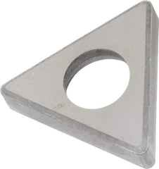 Made in USA - 1/2" Inscribed Circle, Triangle Shim for Indexables - Carbide, 3/16" Thick, ITSN Shim Style, Negative Rake - Industrial Tool & Supply