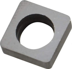 Made in USA - 3/8" Inscribed Circle, Square Shim for Indexables - Carbide, 1/8" Thick, ISSN Shim Style, Negative Rake - Industrial Tool & Supply
