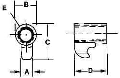Kennametal - Series A2, Clamp for Indexables - Left Hand Cut, Compatible with 125.616 Clamp Screws - Industrial Tool & Supply