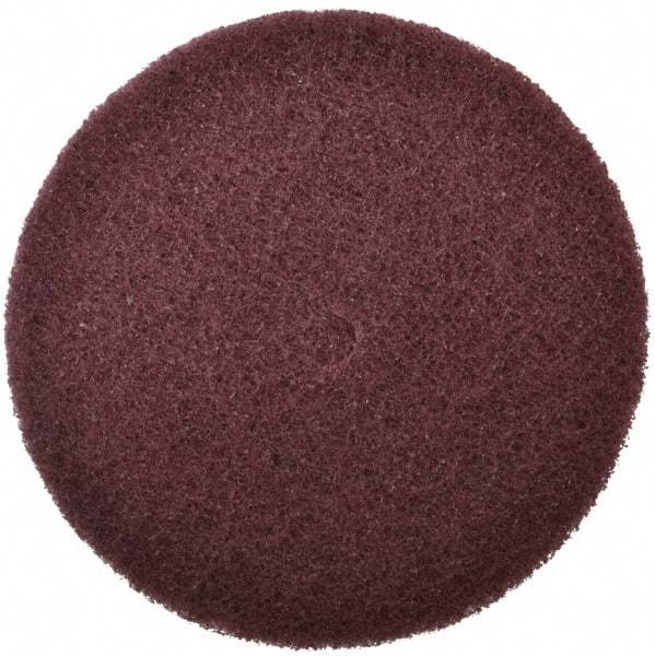 3M - 6" Fine Grade Aluminum Oxide Deburring Disc - 1/2" Center Hole, Arbor Connection, Maroon, 4,000 Max RPM - Industrial Tool & Supply