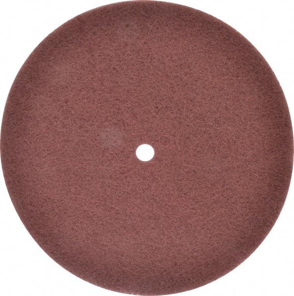 3M - 12" Very Fine Grade Aluminum Oxide Deburring Disc - 3/4" Center Hole, Arbor Connection, Maroon, 1,900 Max RPM - Industrial Tool & Supply