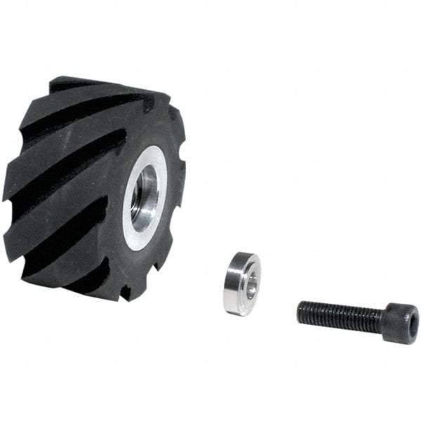 Dynabrade - 2" Diam x 1" Wide Contact Wheel - Standard, 70 Duro Urethane Face - Industrial Tool & Supply