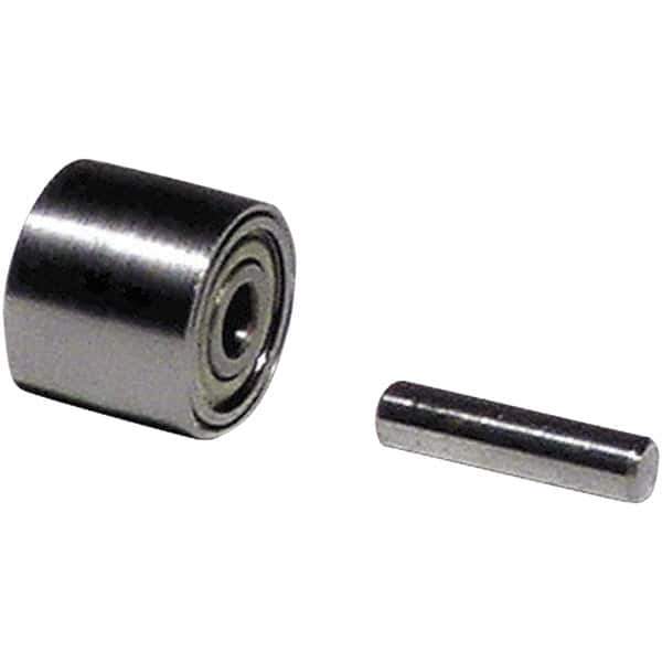 Dynabrade - 7/16" Diam x 3/8" Wide Contact Wheel - Crowned, Steel Face - Industrial Tool & Supply