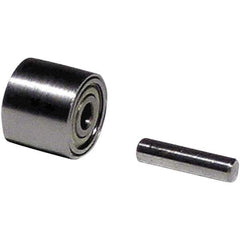 Dynabrade - 7/16" Diam x 3/8" Wide Contact Wheel - Crowned, Steel Face - Industrial Tool & Supply