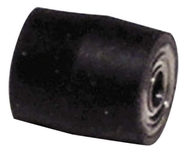 Dynabrade - 5/16" Diam x 3/8" Wide Contact Wheel - Crowned, 50 Duro Rubber Face - Industrial Tool & Supply