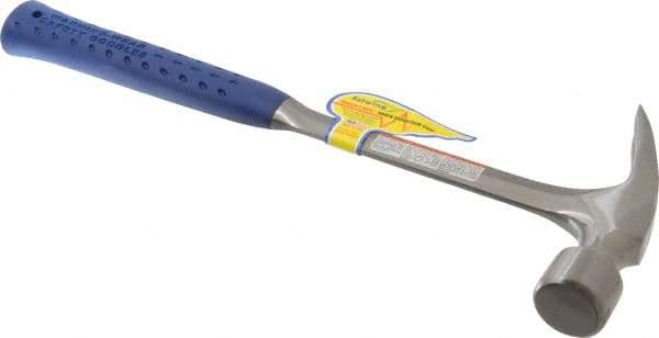 Estwing - 1-3/4 Lb Head, Straight Steel Framing Hammer - 16" OAL, 1-1/4" Face Diam, Smooth Face, Steel Handle with Grip - Industrial Tool & Supply
