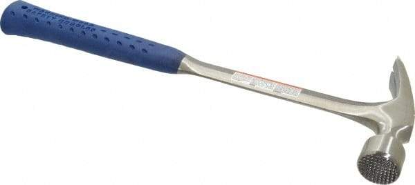 Estwing - 1-3/8 Lb Head, Straight Steel Framing Hammer - 16" OAL, 1-3/64" Face Diam, Milled Face, Steel Handle with Grip - Industrial Tool & Supply