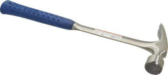 Estwing - 1-3/8 Lb Head, Straight Steel Framing Hammer - 16" OAL, 1-3/64" Face Diam, Milled Face, Steel Handle with Grip - Industrial Tool & Supply