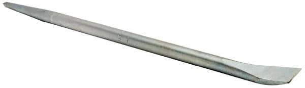Made in USA - 18" OAL Chrome Pry Bar - 21/32" Wide - Industrial Tool & Supply