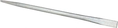 Made in USA - 24" OAL Chrome Pry Bar - 3/4" Wide - Industrial Tool & Supply