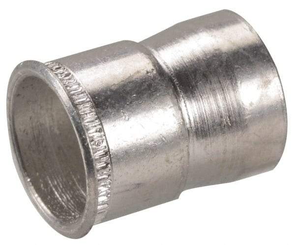 Made in USA - M4x0.70 Metric Coarse, Cadmium-Plated, Steel Knurled Rivet Nut Inserts - 0.76mm to 2.29mm Grip, 6.35mm Drill Size, 6.83mm Body Diam - Industrial Tool & Supply