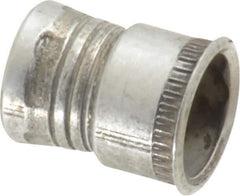 Made in USA - #10-32 UNF, Cadmium-Plated, Aluminum Knurled Rivet Nut Inserts - 0.03" to 0.09" Grip, 9/32" Drill Size, 0.36" Body Diam - Industrial Tool & Supply