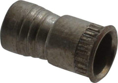 Made in USA - #4-40 UNC, Cadmium-Plated, Aluminum Knurled Rivet Nut Inserts - 0.03" to 0.09" Grip, 3/16" Drill Size, 0.211" Body Diam - Industrial Tool & Supply