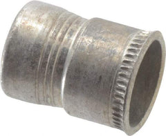 Made in USA - M6x1.00 Metric Coarse, Cadmium-Plated, Aluminum Knurled Rivet Nut Inserts - 0.76mm to 2.29mm Grip, 9.53mm Drill Size, 10.16mm Body Diam - Industrial Tool & Supply