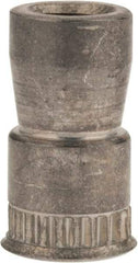 Made in USA - M3x0.50 Metric Coarse, Cadmium-Plated, Steel Knurled Rivet Nut Inserts - 0.76mm to 2.29mm Grip, 4.76mm Drill Size, 5.63mm Body Diam - Industrial Tool & Supply