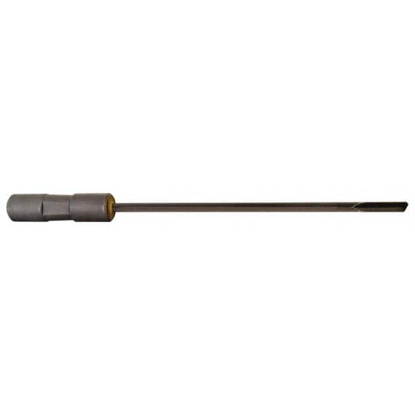 Made in USA - #26, 12" Flute Length, 13" Depth of Cut, Carbide-Tipped Shank, Single Flute Gun Drill - Industrial Tool & Supply