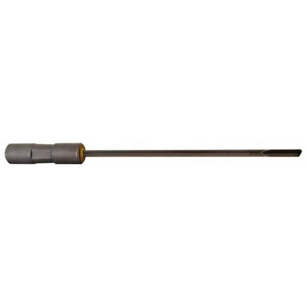 Made in USA - Letter S, 6" Flute Length, 7" Depth of Cut, Carbide-Tipped Shank, Single Flute Gun Drill - Industrial Tool & Supply