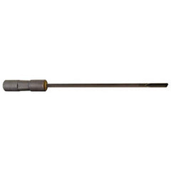 Made in USA - #17, 12" Flute Length, 13" Depth of Cut, Carbide-Tipped Shank, Single Flute Gun Drill - Industrial Tool & Supply