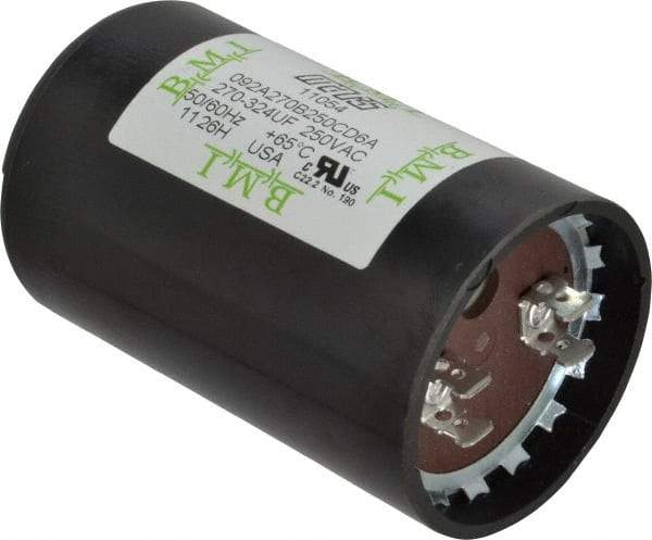 Value Collection - 270-324 Microfarad Motor Capacitor - 250 Volts - Industrial Tool & Supply