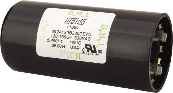 Value Collection - 130-156 Microfarad Motor Capacitor - 330 Volts - Industrial Tool & Supply