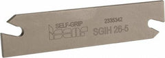 Iscar - 1.0236" Blade Height, 0.1575" Blade Width, 4.3307" OAL, Right Hand Cut, Double End Indexable Cut-Off Blade - SGIH Blade, Self Grip Series - Industrial Tool & Supply