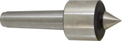 Royal Products - MT4 Taper Shank, 2.45" Head Diam 5,740 Lb Capacity Live Center - 4,500 Max RPM, 2.03" Head Length, 1-1/8" Point Diam, 1-3/16" Point Len, 750 Lb Max Workpc, 7-11/16" OAL, Standard Point - Industrial Tool & Supply