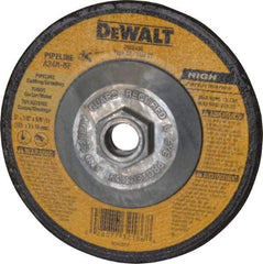 DeWALT - 24 Grit, 5" Wheel Diam, 1/8" Wheel Thickness, Type 27 Depressed Center Wheel - Aluminum Oxide, R Hardness, 12,200 Max RPM, Compatible with Angle Grinder - Industrial Tool & Supply