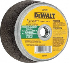 DeWALT - 4" Diam, 2" Overall Thickness, 16 Grit, Type 11 Tool & Cutter Grinding Wheel - Very Coarse Grade, Silicon Carbide, R Hardness, 9,000 RPM - Industrial Tool & Supply