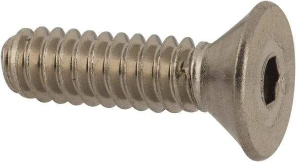 Value Collection - #6-32 UNC Hex Socket Drive, 82° Flat Screw - Grade 316 Stainless Steel, 1/2" OAL - Industrial Tool & Supply