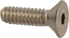 Value Collection - #6-32 UNC Hex Socket Drive, 82° Flat Screw - Grade 316 Stainless Steel, 1/2" OAL - Industrial Tool & Supply