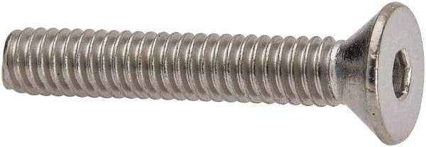 Value Collection - #8-32 UNC Hex Socket Drive, 82° Flat Screw - Grade 316 Stainless Steel, 1" OAL - Industrial Tool & Supply