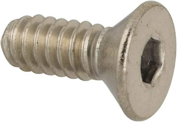 Value Collection - #10-24 UNC Hex Socket Drive, 82° Flat Screw - Grade 316 Stainless Steel, 1/2" OAL - Industrial Tool & Supply