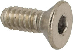Value Collection - #10-24 UNC Hex Socket Drive, 82° Flat Screw - Grade 316 Stainless Steel, 1/2" OAL - Industrial Tool & Supply