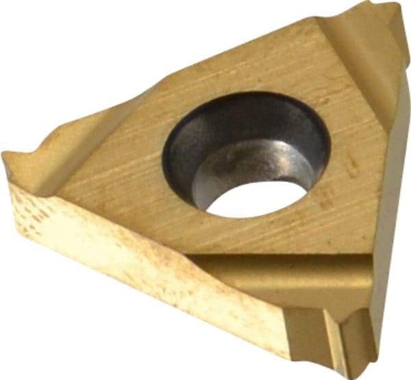 Hertel - 16EL External Left Hand ISO Laydown Threading Insert - Grade HG330TR, TiN Coated Carbide, 3/8" Inscribed Circle - Industrial Tool & Supply