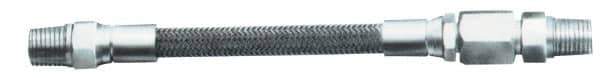 Made in USA - 1/2" ID x 0.79" OD x 10' OAL, Nitrogen Hose - -450 to 1500°F, 4.88" Bend Radius, 1/2" Fitting - Industrial Tool & Supply